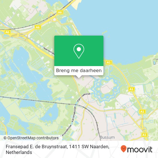 Fransepad E. de Bruynstraat, 1411 SW Naarden kaart