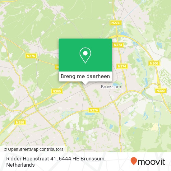 Ridder Hoenstraat 41, 6444 HE Brunssum kaart