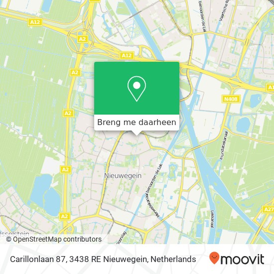 Carillonlaan 87, 3438 RE Nieuwegein kaart