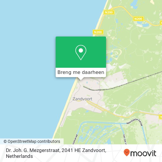Dr. Joh. G. Mezgerstraat, 2041 HE Zandvoort kaart