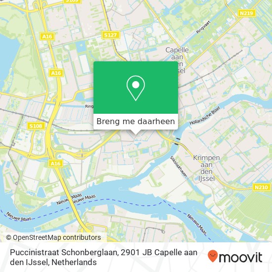 Puccinistraat Schonberglaan, 2901 JB Capelle aan den IJssel kaart