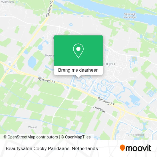 Beautysalon Cocky Paridaans kaart