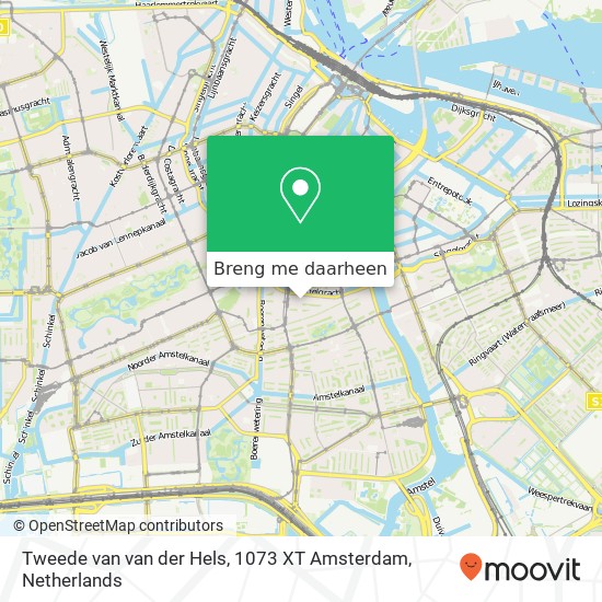 Tweede van van der Hels, 1073 XT Amsterdam kaart