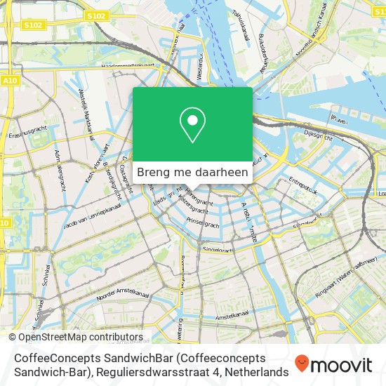 CoffeeConcepts SandwichBar (Coffeeconcepts Sandwich-Bar), Reguliersdwarsstraat 4 kaart