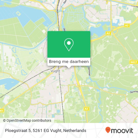 Ploegstraat 5, 5261 EG Vught kaart