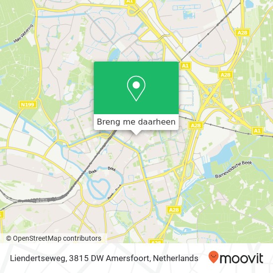 Liendertseweg, 3815 DW Amersfoort kaart