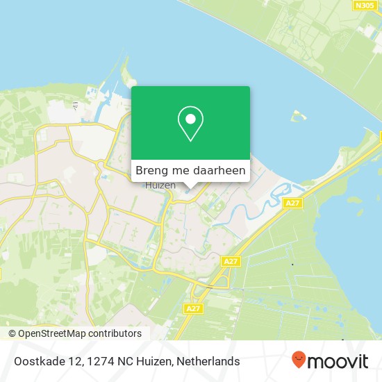 Oostkade 12, 1274 NC Huizen kaart