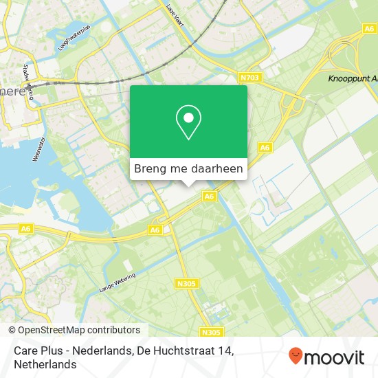 Care Plus - Nederlands, De Huchtstraat 14 kaart