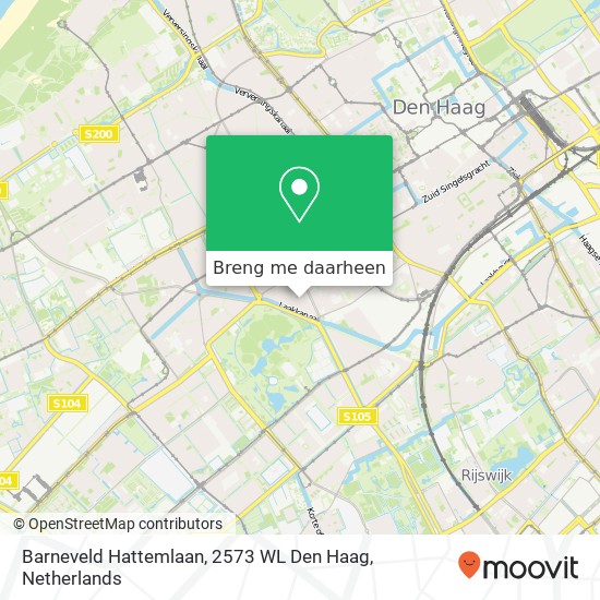 Barneveld Hattemlaan, 2573 WL Den Haag kaart