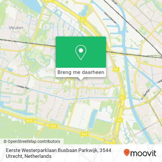 Eerste Westerparklaan Busbaan Parkwijk, 3544 Utrecht kaart