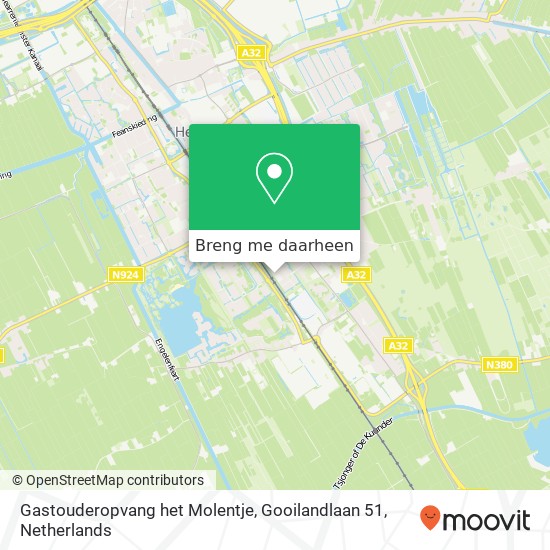 Gastouderopvang het Molentje, Gooilandlaan 51 kaart