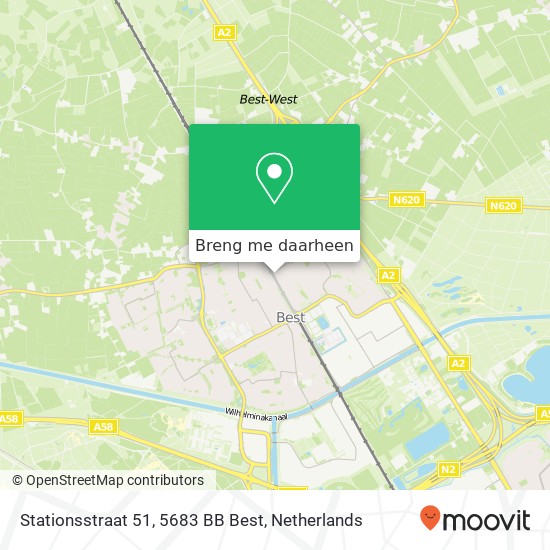 Stationsstraat 51, 5683 BB Best kaart