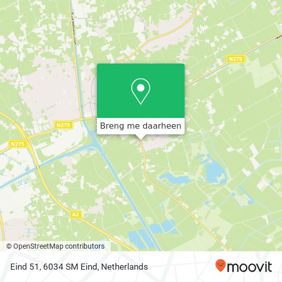 Eind 51, 6034 SM Eind kaart