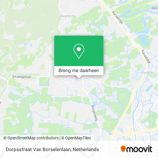 Dorpsstraat Van Borselenlaan kaart