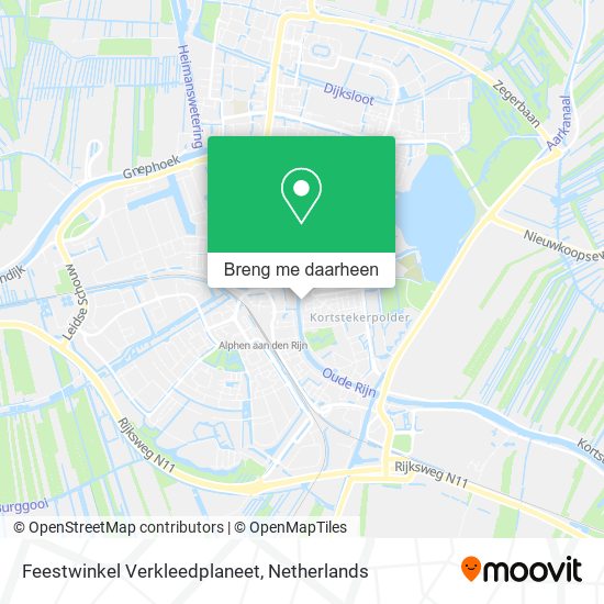 Feestwinkel Verkleedplaneet kaart