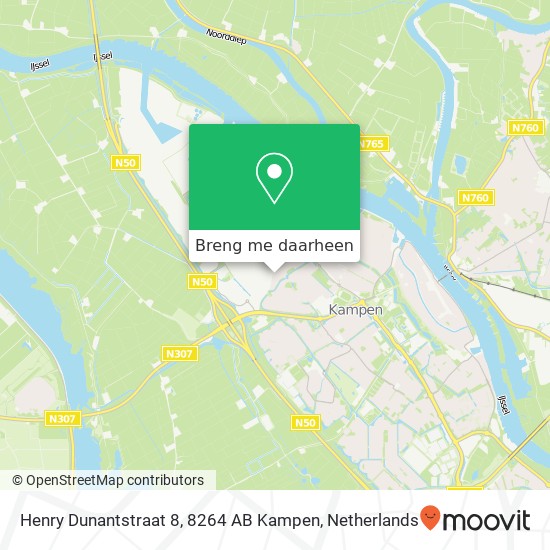 Henry Dunantstraat 8, 8264 AB Kampen kaart