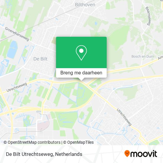 De Bilt Utrechtseweg kaart