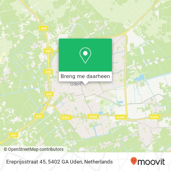 Ereprijsstraat 45, 5402 GA Uden kaart