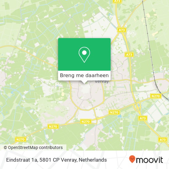 Eindstraat 1a, 5801 CP Venray kaart