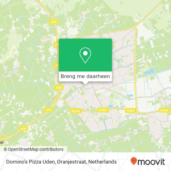 Domino's Pizza Uden, Oranjestraat kaart