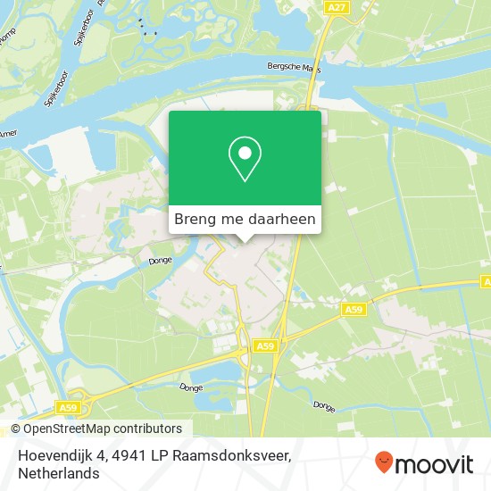 Hoevendijk 4, 4941 LP Raamsdonksveer kaart