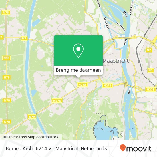 Borneo Archi, 6214 VT Maastricht kaart