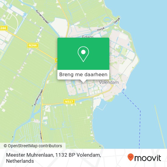 Meester Muhrenlaan, 1132 BP Volendam kaart