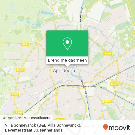 Villa Sonnevanck (B&B Villa Sonnevanck), Deventerstraat 33 kaart