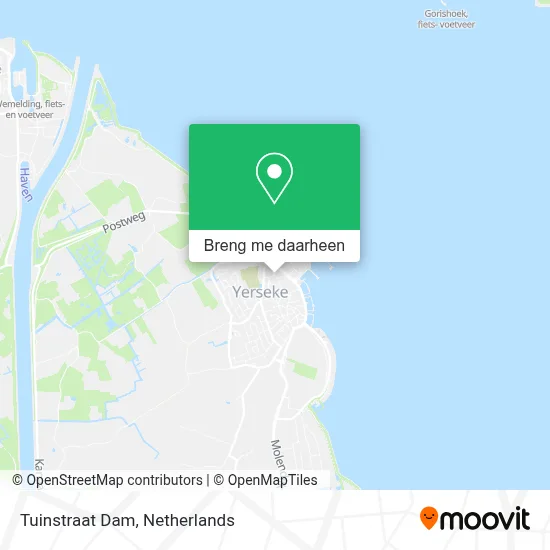 Tuinstraat Dam kaart