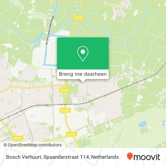 Bosch Verhuurt, Spaanderstraat 114 kaart