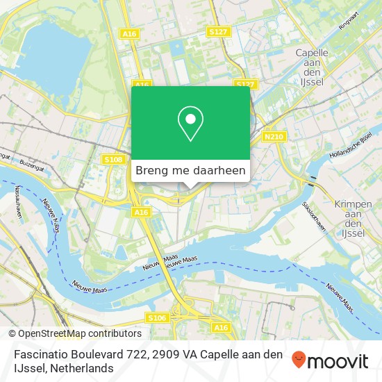 Fascinatio Boulevard 722, 2909 VA Capelle aan den IJssel kaart