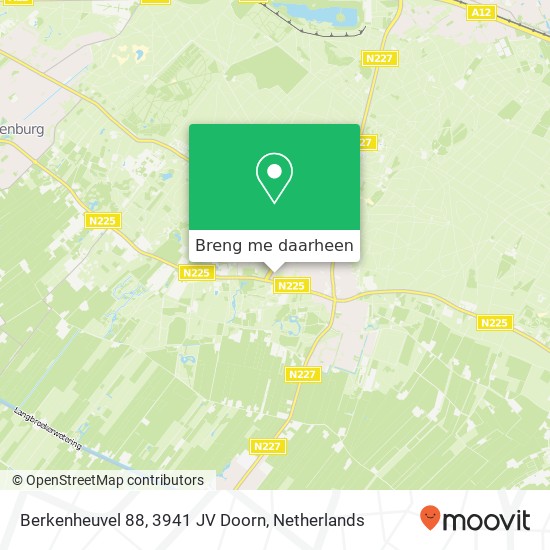 Berkenheuvel 88, 3941 JV Doorn kaart