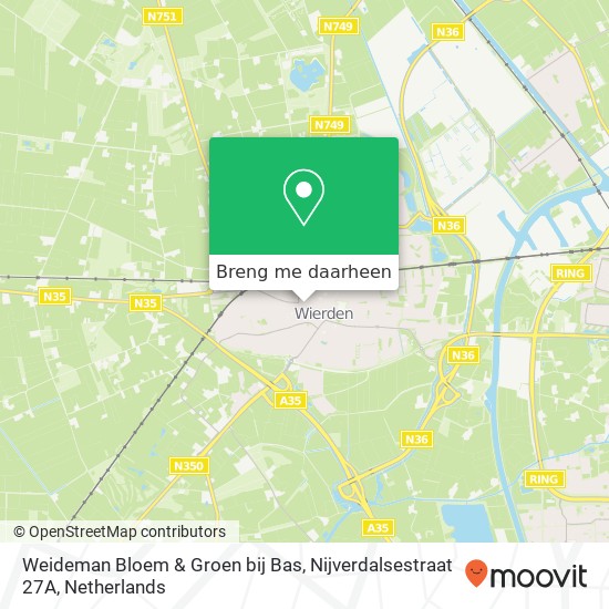 Weideman Bloem & Groen bij Bas, Nijverdalsestraat 27A kaart
