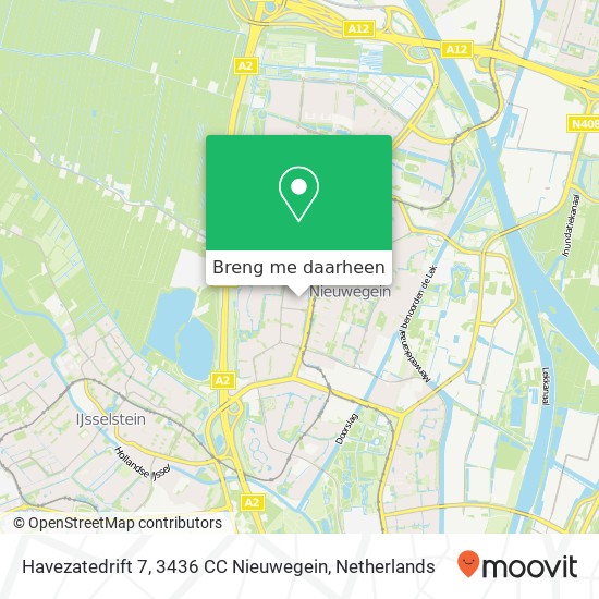 Havezatedrift 7, 3436 CC Nieuwegein kaart