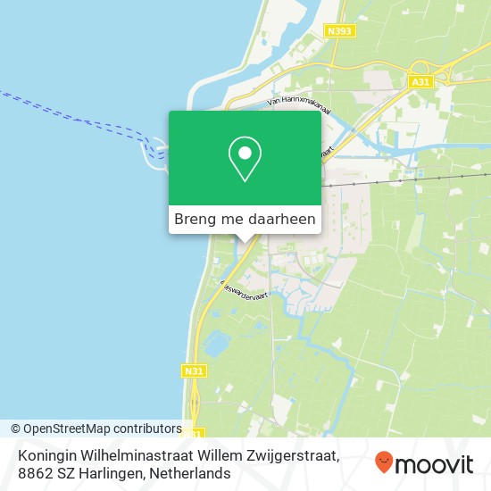 Koningin Wilhelminastraat Willem Zwijgerstraat, 8862 SZ Harlingen kaart