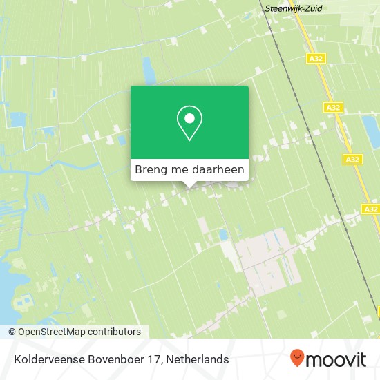 Kolderveense Bovenboer 17, 7948 LT Nijeveen kaart