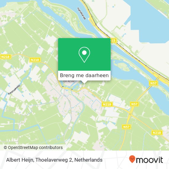 Albert Heijn, Thoelaverweg 2 kaart