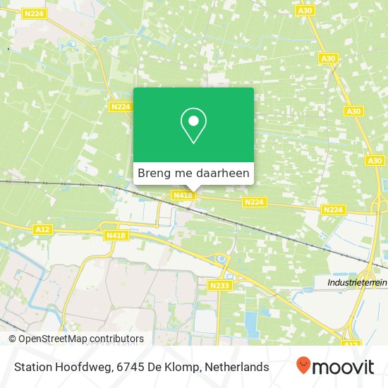 Station Hoofdweg, 6745 De Klomp kaart