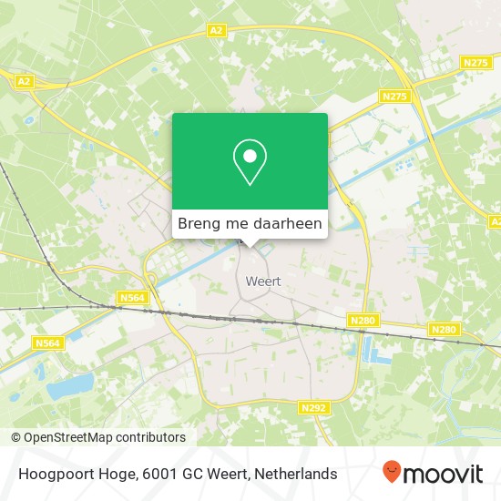 Hoogpoort Hoge, 6001 GC Weert kaart