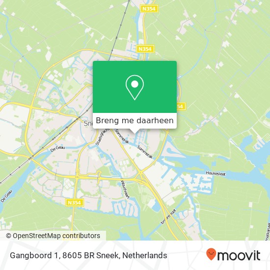 Gangboord 1, 8605 BR Sneek kaart