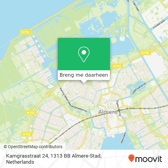 Kamgrasstraat 24, 1313 BB Almere-Stad kaart