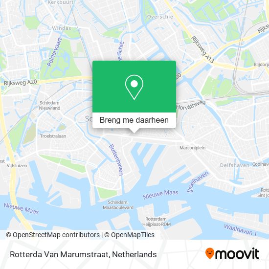 Rotterda Van Marumstraat kaart