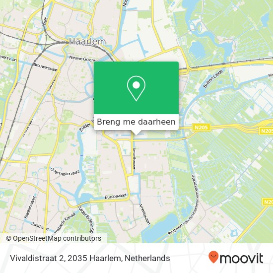Vivaldistraat 2, 2035 Haarlem kaart