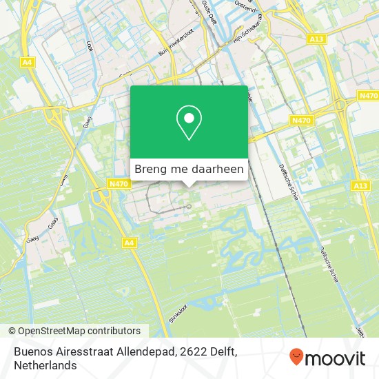 Buenos Airesstraat Allendepad, 2622 Delft kaart