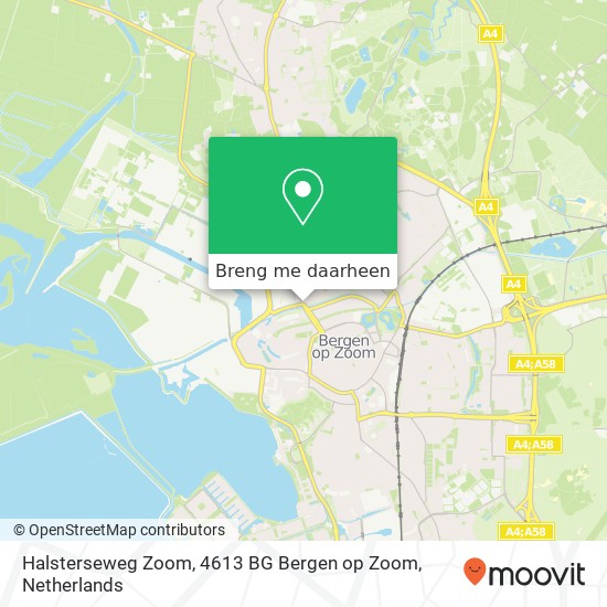Halsterseweg Zoom, 4613 BG Bergen op Zoom kaart