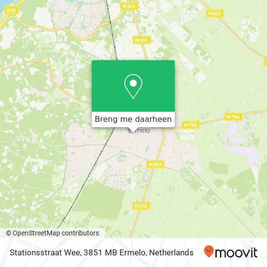 Stationsstraat Wee, 3851 MB Ermelo kaart