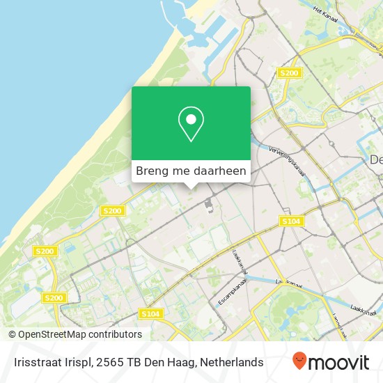 Irisstraat Irispl, 2565 TB Den Haag kaart