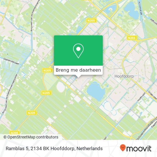 Ramblas 5, 2134 BK Hoofddorp kaart