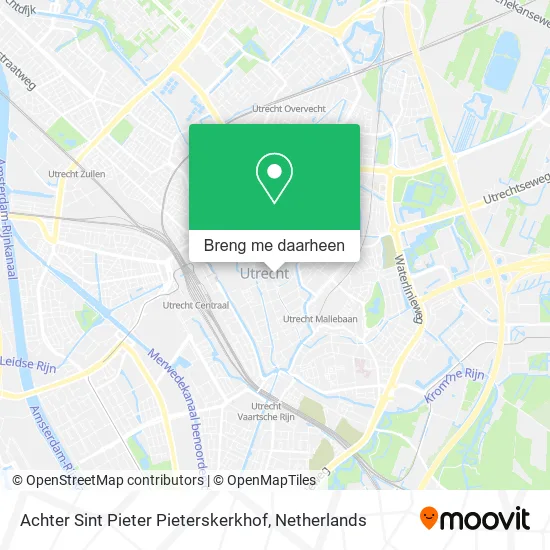 Achter Sint Pieter Pieterskerkhof kaart