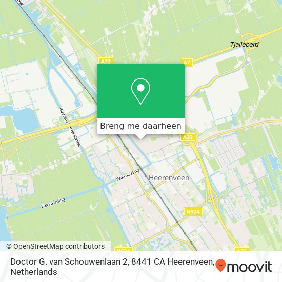 Doctor G. van Schouwenlaan 2, 8441 CA Heerenveen kaart